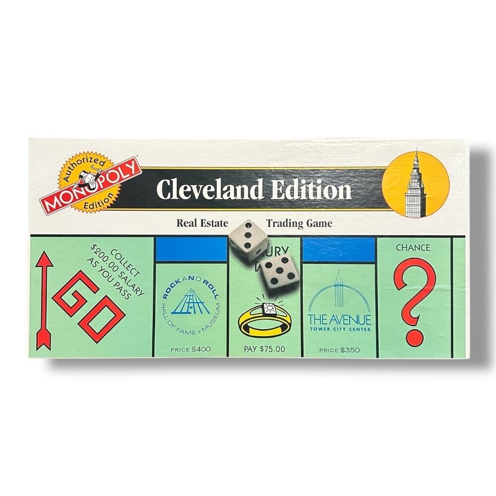 1996 Hasbro Monopoly Cleveland Edition Board Game